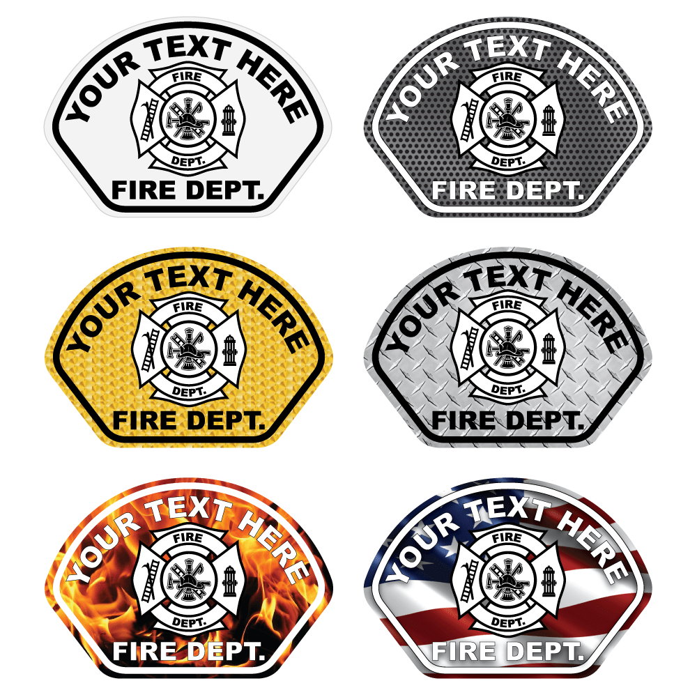 SERGEANT Highly Reflective Crescent Fire Helmet Decals - A PAIR (black SERGEANT Highly Reflective Crescent Fire Helmet Decals - A PAIR (black