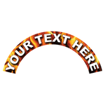 Fire & Flames Helmet Crescent Reflective Decals - Fire Safety Decals