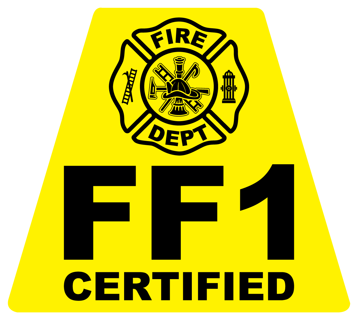 FF1 Certified Helmet Tetrahedron Reflective Decals