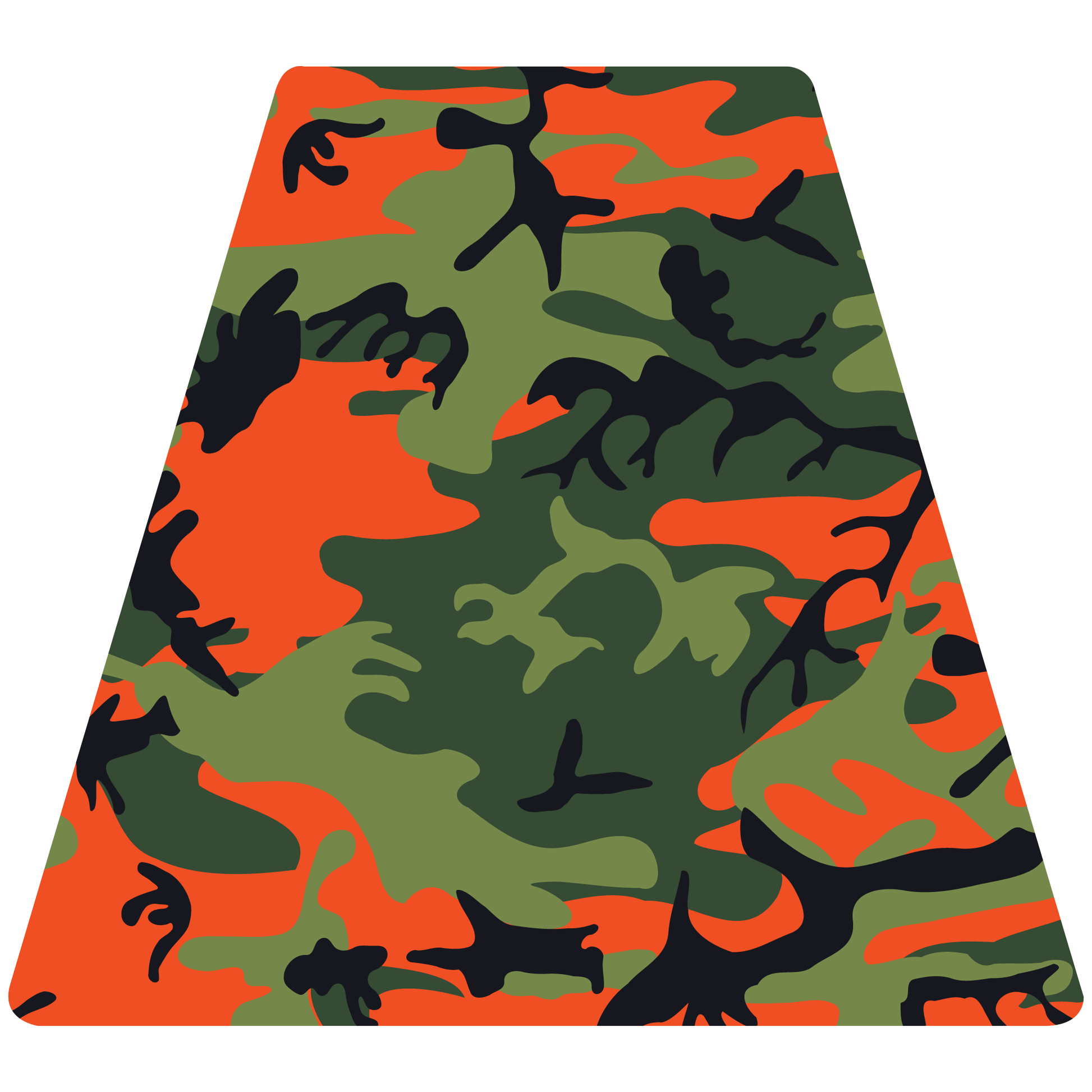 Orange Woodland Camouflage Helmet Tetrahedron Reflective Vinyl Decals