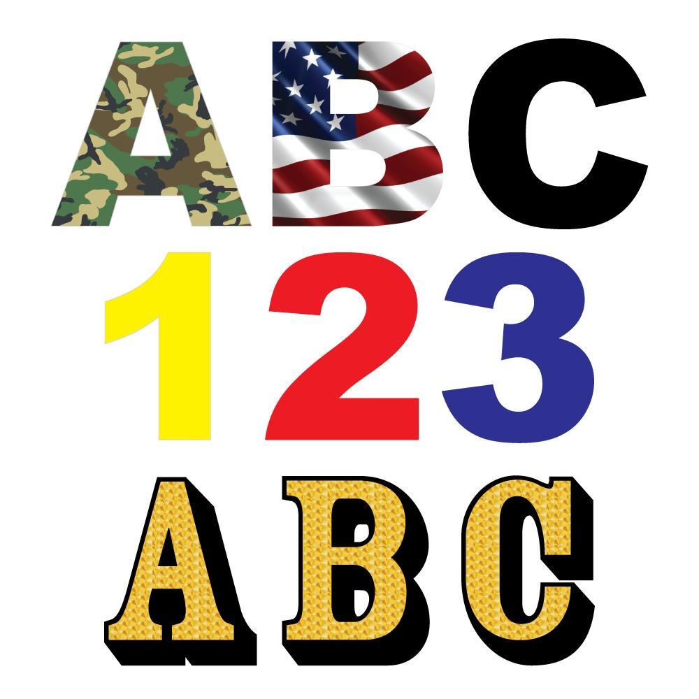 Reflective Letters and Numbers