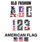 Reflective American Flag Letters and Numbers Decals