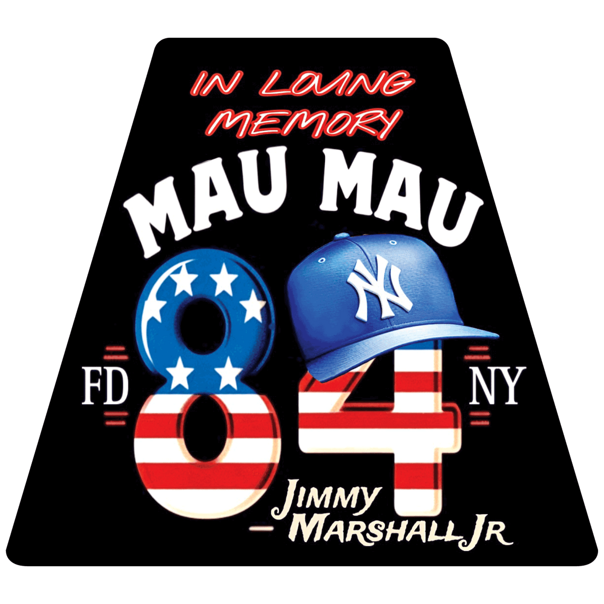Custom Mau Mau 84 FDNY Reflective Tet Fire Safety Decals