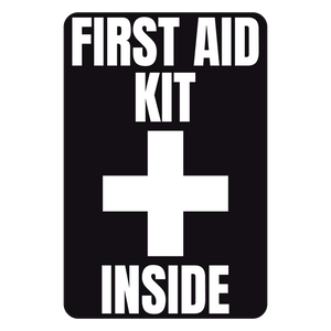 First Aid Kit Inside Solid Color Reflective Decal