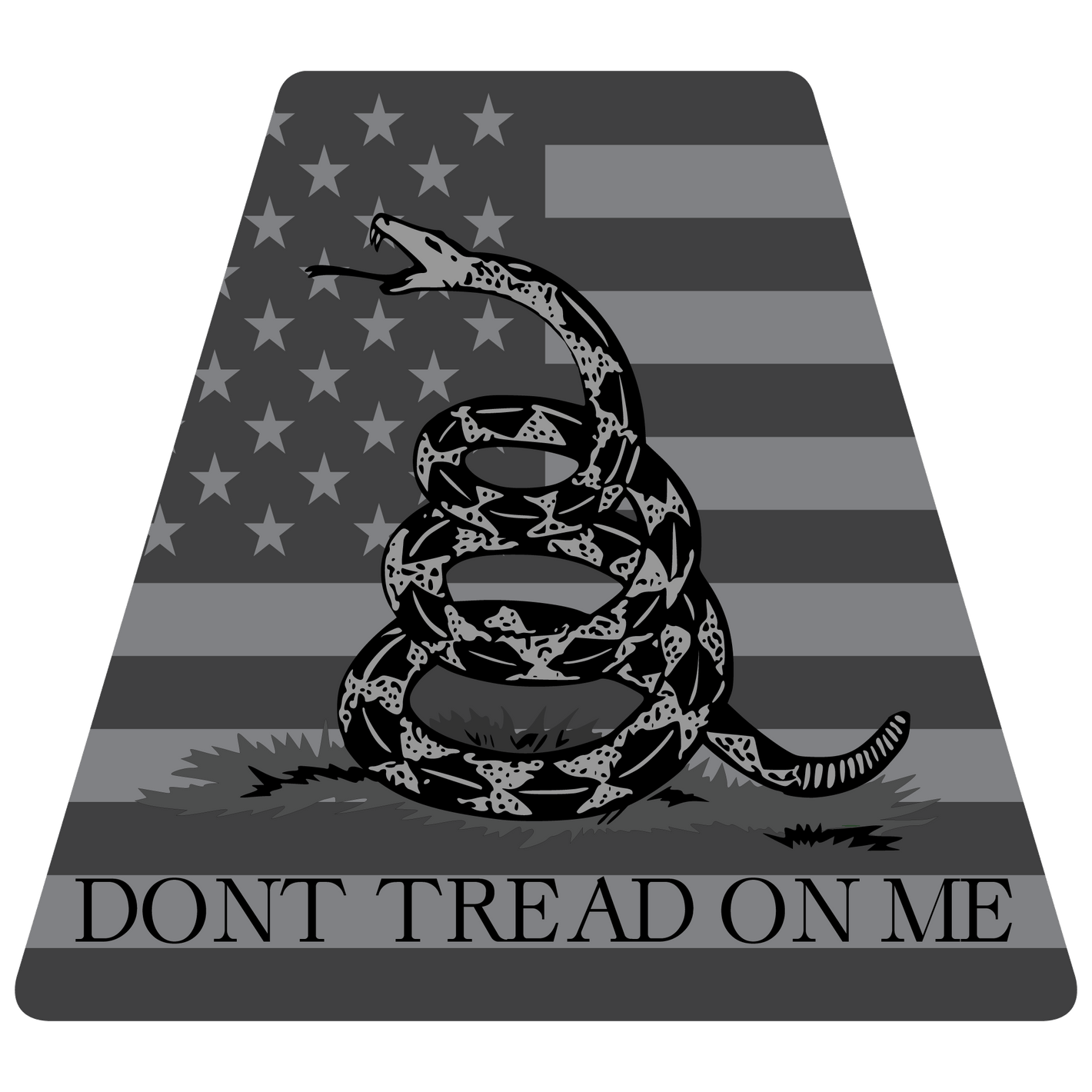 Gadsden Flag Tetrahedron Reflective Decals