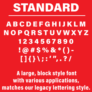 Reflective Solid Color Letters and Numbers Decals