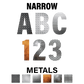 Reflective Metal Styles Letters and Numbers Decals