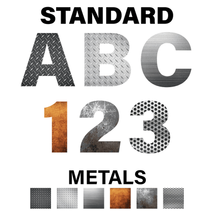 Reflective Metal Styles Letters and Numbers Decals