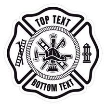 Load image into Gallery viewer, Personalized Standard Maltese Cross Reflective Decals