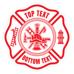 Personalized Standard Maltese Cross Reflective Decals