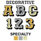Reflective 3-D Specialty Styles Letters and Numbers Decals