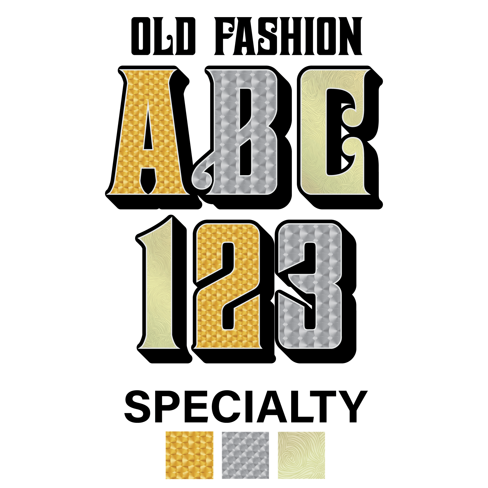 Reflective 3-D Specialty Styles Letters and Numbers Decals