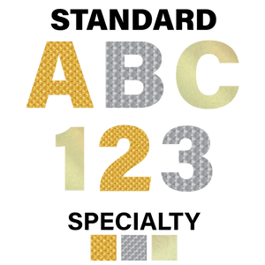 Reflective Specialty Styles Letters and Numbers Decals