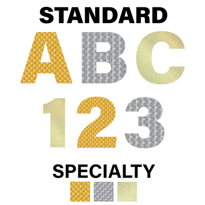 Reflective Specialty Styles Letters and Numbers Decals