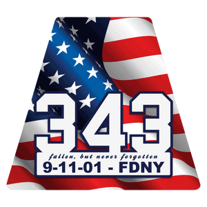 9-11 FDNY 343 Commemorative Tetrahedron Reflective Decals