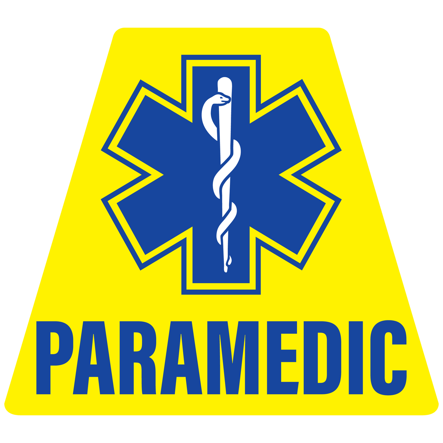 Solid Color PARAMEDIC + SOL Helmet Tetrahedron Reflective Decals