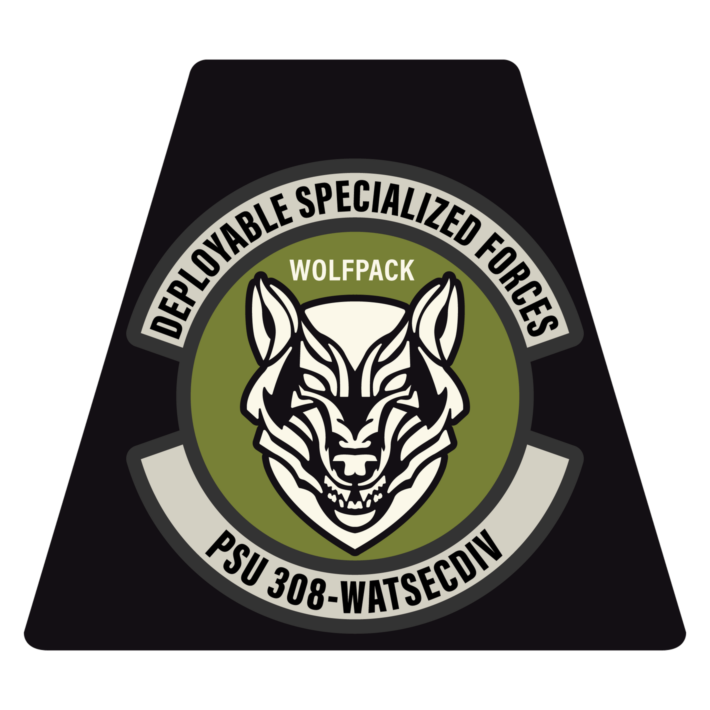 Custom Wolfpack Reflective Vinyl Helmet Tetrahedron