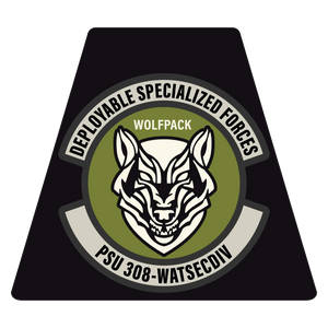 Custom Wolfpack Reflective Vinyl Helmet Tetrahedron