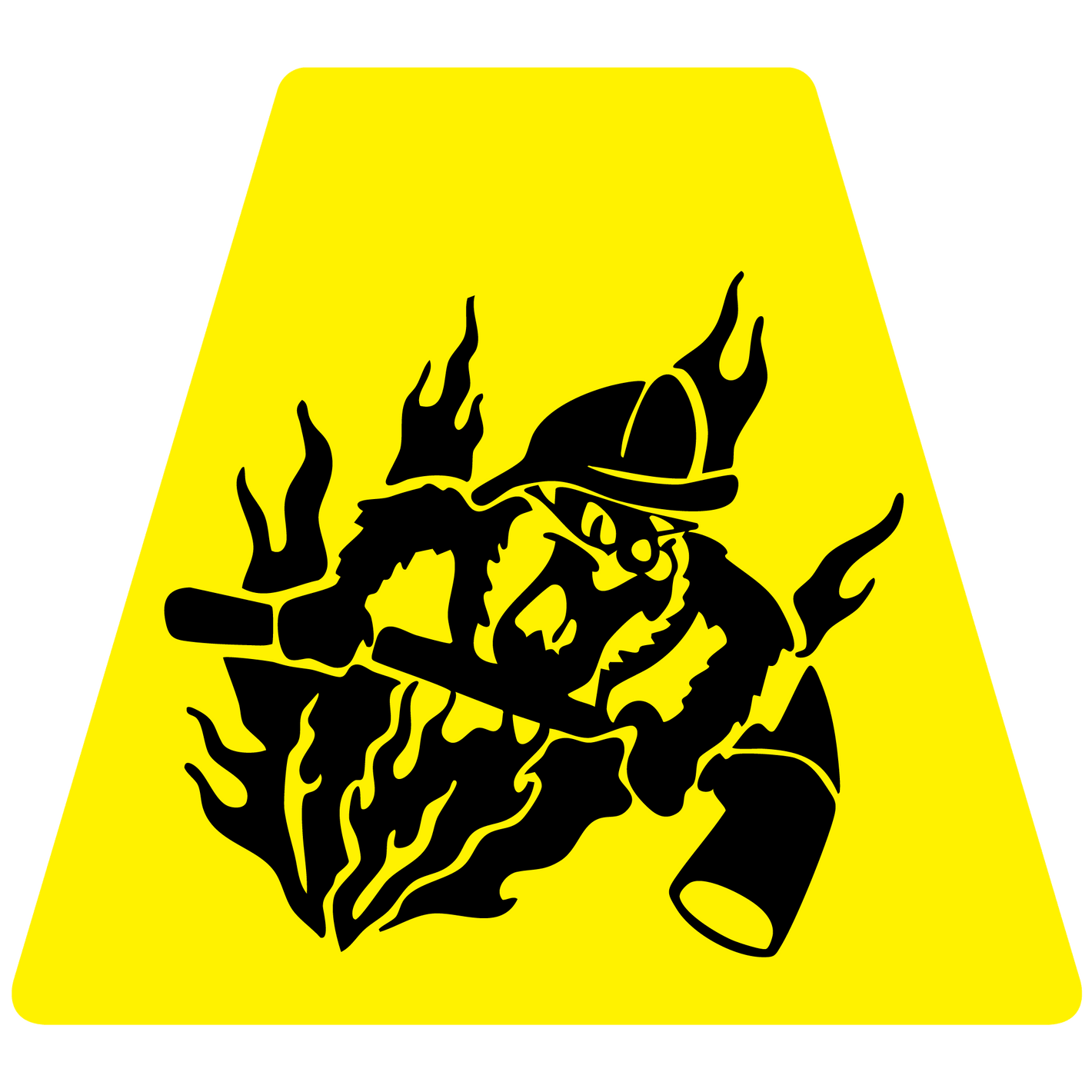 Taz Devil Reflective Vinyl Helmet Tetrahedron
