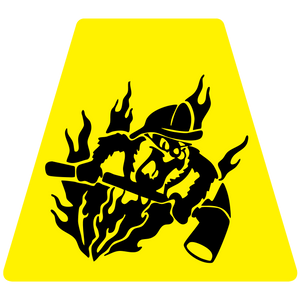 Taz Devil Reflective Vinyl Helmet Tetrahedron