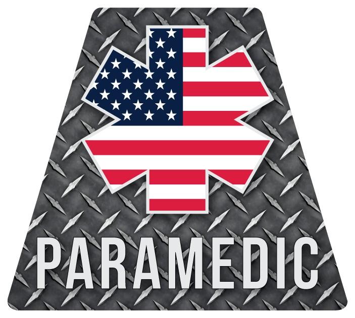 Reflective PARAMEDIC Standard American Flag Tetrahedron