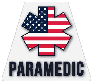 Reflective PARAMEDIC Standard American Flag Tetrahedron