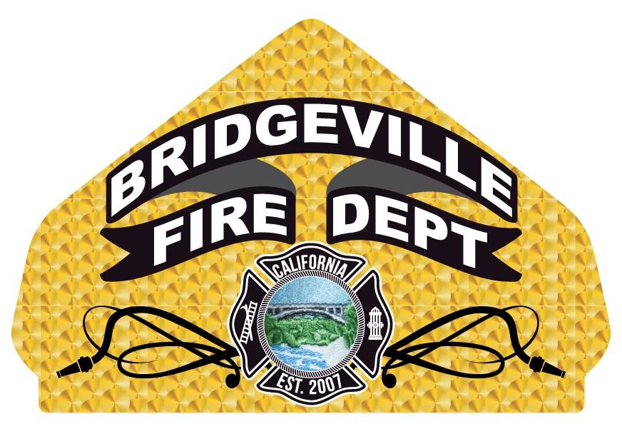Custom Bridgeville Gold Leaf Helmet Front Decal
