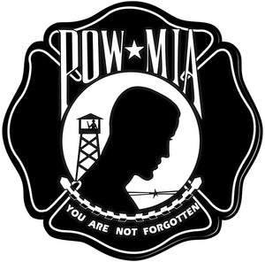 POW MIA Maltese Cross Reflective Decals