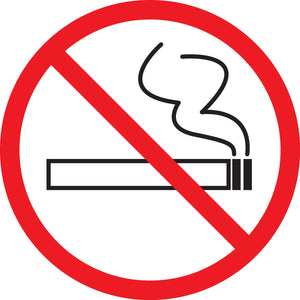 No Smoking Round Decal