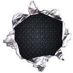 Black Diamond Plate Metal Rip Reflective Vinyl Decal