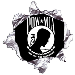 POW MIA Metal Rip