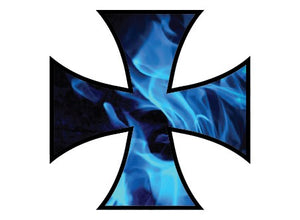 Fire & Flames Iron Cross Decals