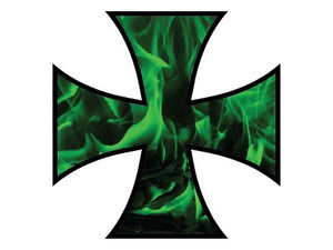 Fire & Flames Iron Cross Decals