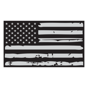 Distressed American Flag Reflective Vinyl Decal