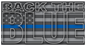 Back The Blue Subdued American Flag Reflective Decal