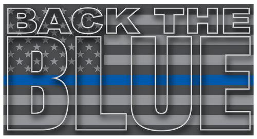 Back The Blue Subdued American Flag Reflective Decal