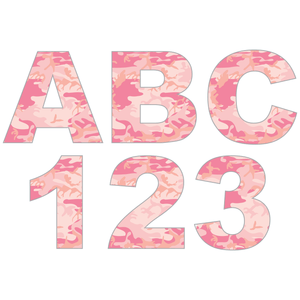 Pink Camouflage Reflective Letter and Number Decals
