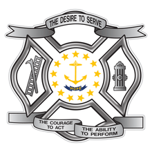 Load image into Gallery viewer, Rhode Island Desire To Serve Maltese Cross Reflective Decal