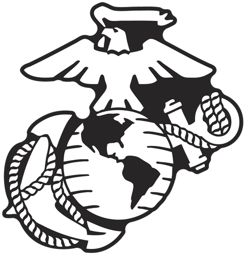 USMC Eagle Globe Anchor Reflective Decals