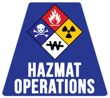 Load image into Gallery viewer, HazMat Operations Solid Color Helmet Tetrahedron Reflective Decals - Fire Safety Decals