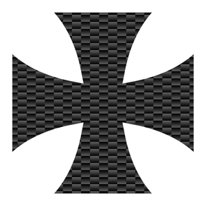 Carbon Fiber Iron Cross Reflective Vinyl Decals