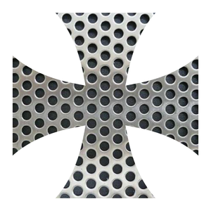 Perforated Metal Iron Cross Reflective Vinyl Decals