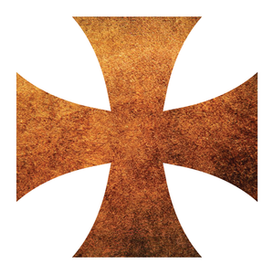 Rusted Metal Iron Cross Reflective Vinyl Decals