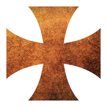 Load image into Gallery viewer, Rusted Metal Iron Cross Reflective Vinyl Decals