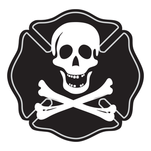 Skull & Bones Maltese Cross Reflective Decals