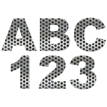 Load image into Gallery viewer, Perforated Metal Reflective Letter and Number Decals