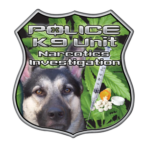 Police K9 Narcotics Unit Shield Reflective Decal