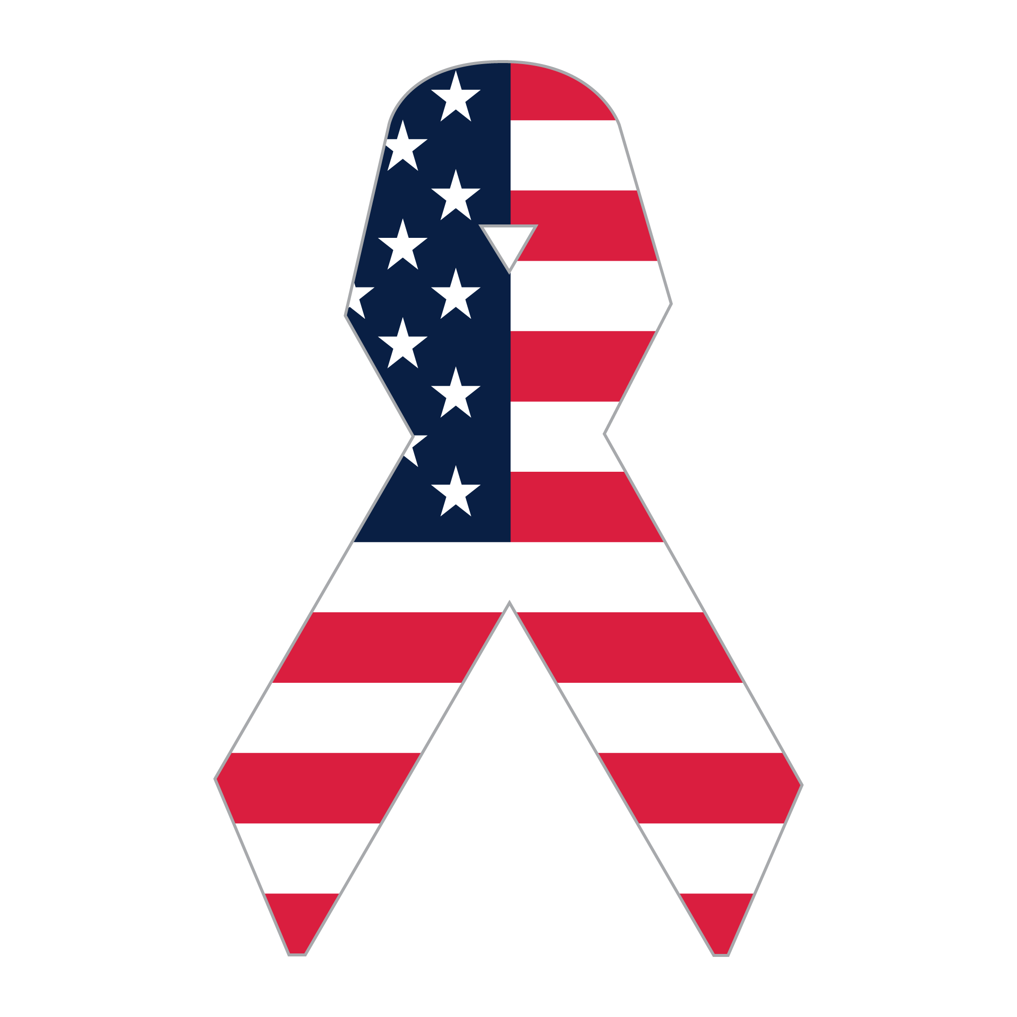 American Flag Patriotic Ribbon Decals – Fire Safety Decals