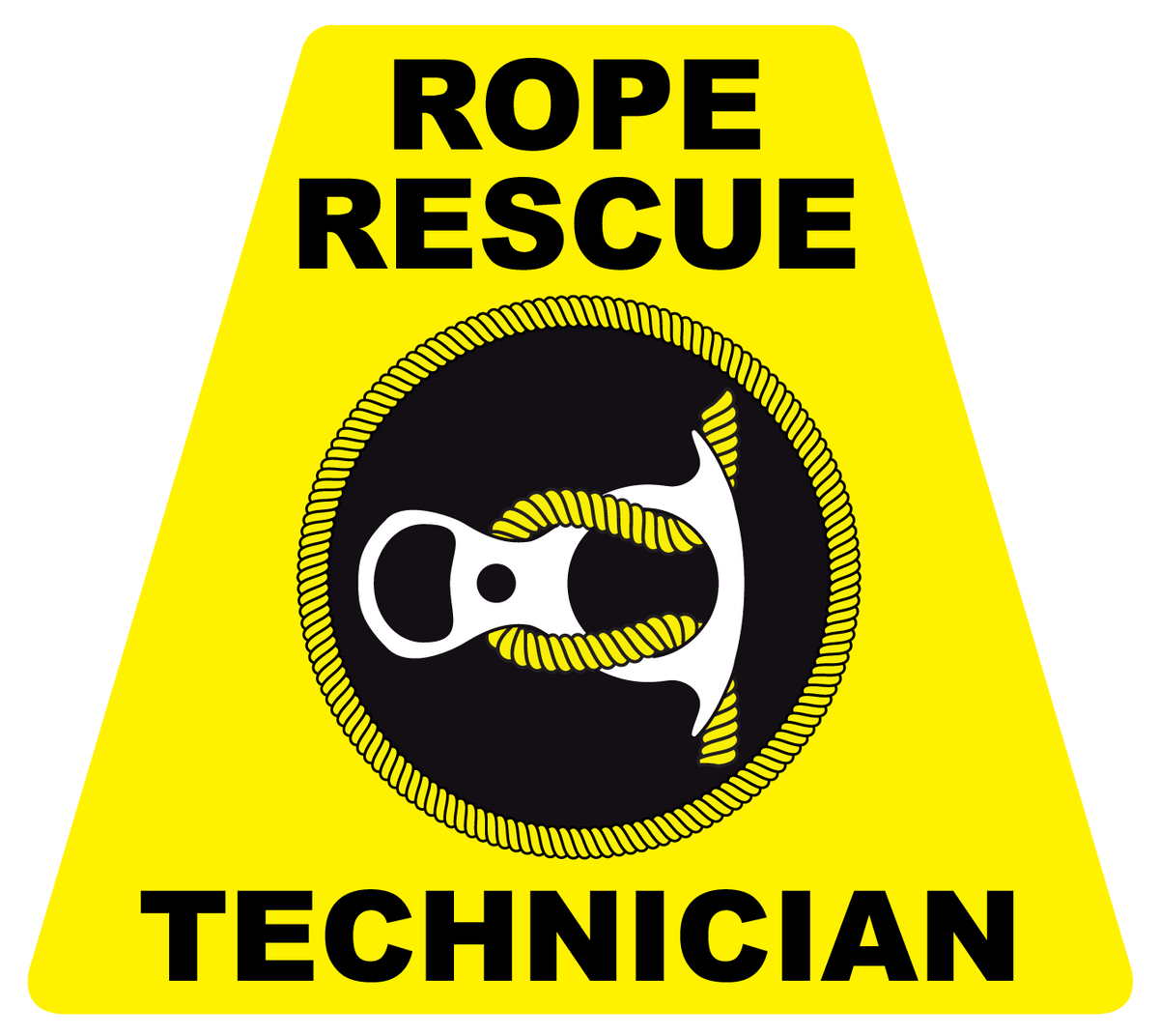 Technical Rescuer Sticker Rope Rescue Tech Helmet Tetrahedron Reflective Decals