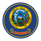 State Flag Round Reflective Decals